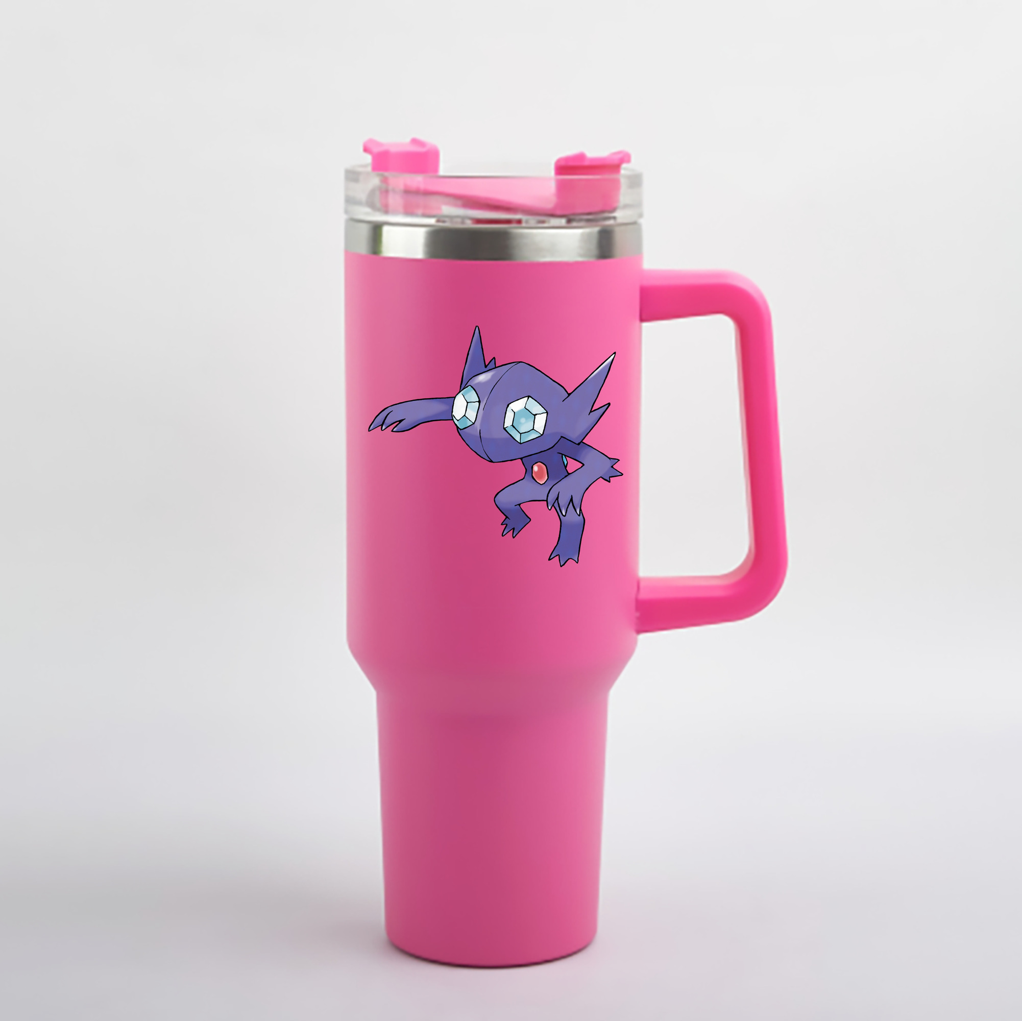 （画像用） ポケットモンスター Pokémon 1200mL車用タンブラー - クリスタルステッカー（プラスチックストロー付き）